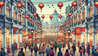  澳门在春节期间迎来大量游客
